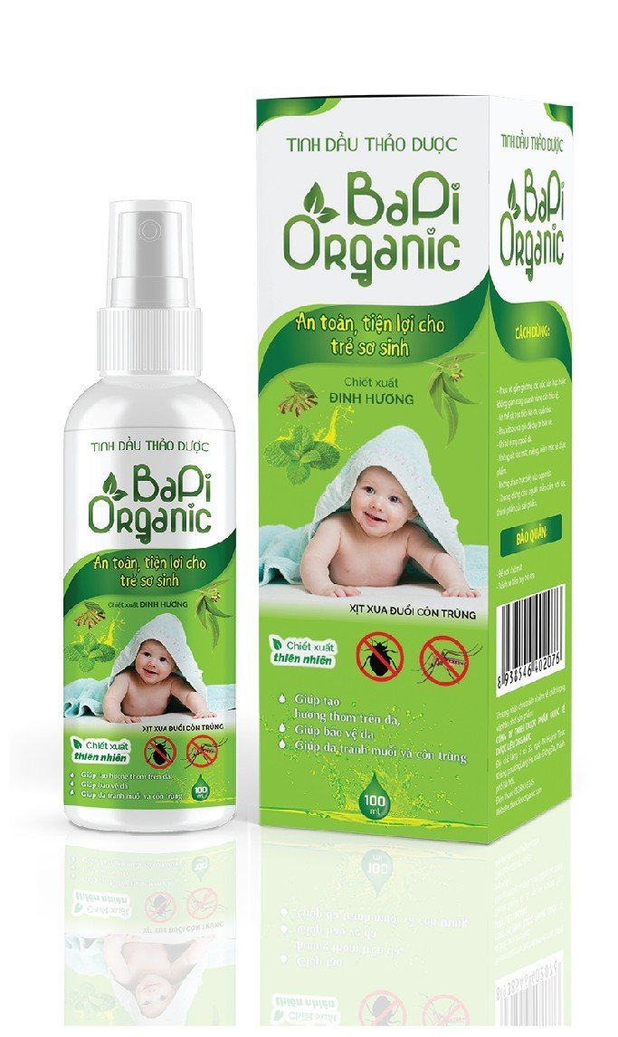 Xịt Tinh Dầu Thảo Dược Xua Muỗi BaPi Organic